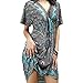 NEOSAN Womens Beach Cover Up Oversized Printed Swim Bikini Pool Wear Tunic A