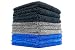 (9-Pack) THE RAG COMPANY 16 in. x 16 in. Professional 70/30 Blend 420 GSM Dual-Pile Plush Microfiber Auto Detailing Towels - Spectrum 420 DARK PACK primary
