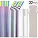 MultiColor Metal Straws Stainless Steel Straws Set of 16 10.5