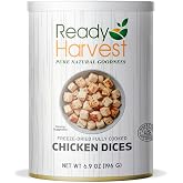 Ready Harvest Freeze-Dried Chicken Dices &ndash; Pantry Can | Emergency Food Storage, Camping &amp; Survival Food | 30-Year Shelf Life | 1 Can