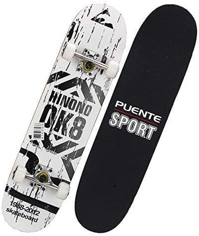 PUENTE Standard Skateboards, 31 inch Complete Skateboards 8-Ply Maple Wood, Pro Skateboards for Kids and Adults