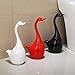 Maelu Unique Creative Swan Design Full-closed Bathroom Toilet Bowl Brush and Holders set With Ceramic Base Cleaning Scrubbing Grips Brush Accessories (White Swan)