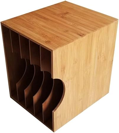 Caja de almacenamiento de madera de disco de vinilo LP, soporte de exhibición de disco de