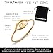 Evil Eye Ring in 18k Gold-plated 925 Sterling Silver (Size 6) by Silver Phantom Jewelry