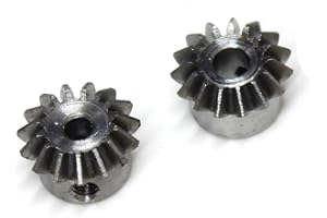 KUSTAT pinion gear 2PCS 0.8M 15T Bevel Pinion Gear 1:1 Bevel Gear 3mm 4mm 5mm 6mm 6.35mm Bore Hole 0.8 Module 15 Teeth Brass Bevel Gear M3 Screw bore shaft ( Color : 0.8M 15T , Size : 4mm natural Steel )