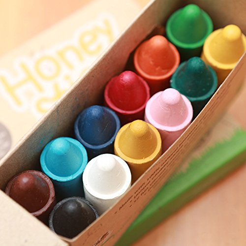 Honeysticks 100% Pure Beeswax Crayons Natural, Safe for Toddlers, Kids and Children, Handmade in New Zealand, For 1 Year Plus (Twin Pack, 12 per Pack) - Thumbnail 3