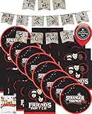 Stranger Things Party Supplies Birthday Banner, Lunch Plates and Napkins Bundle