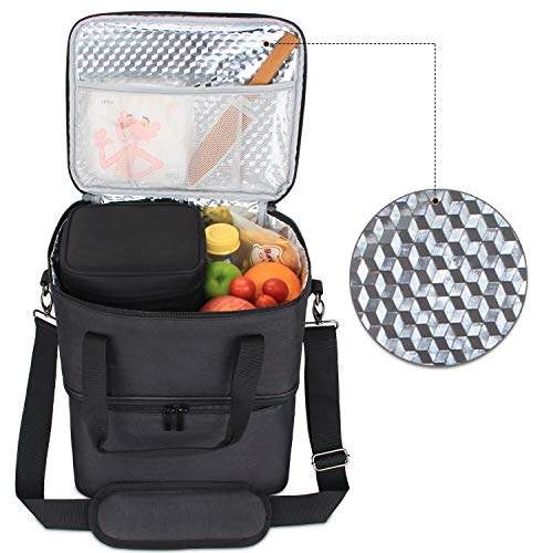 image for Luxja Breast Pump Bag with 2 Insulated Compartments for Breast Pump an