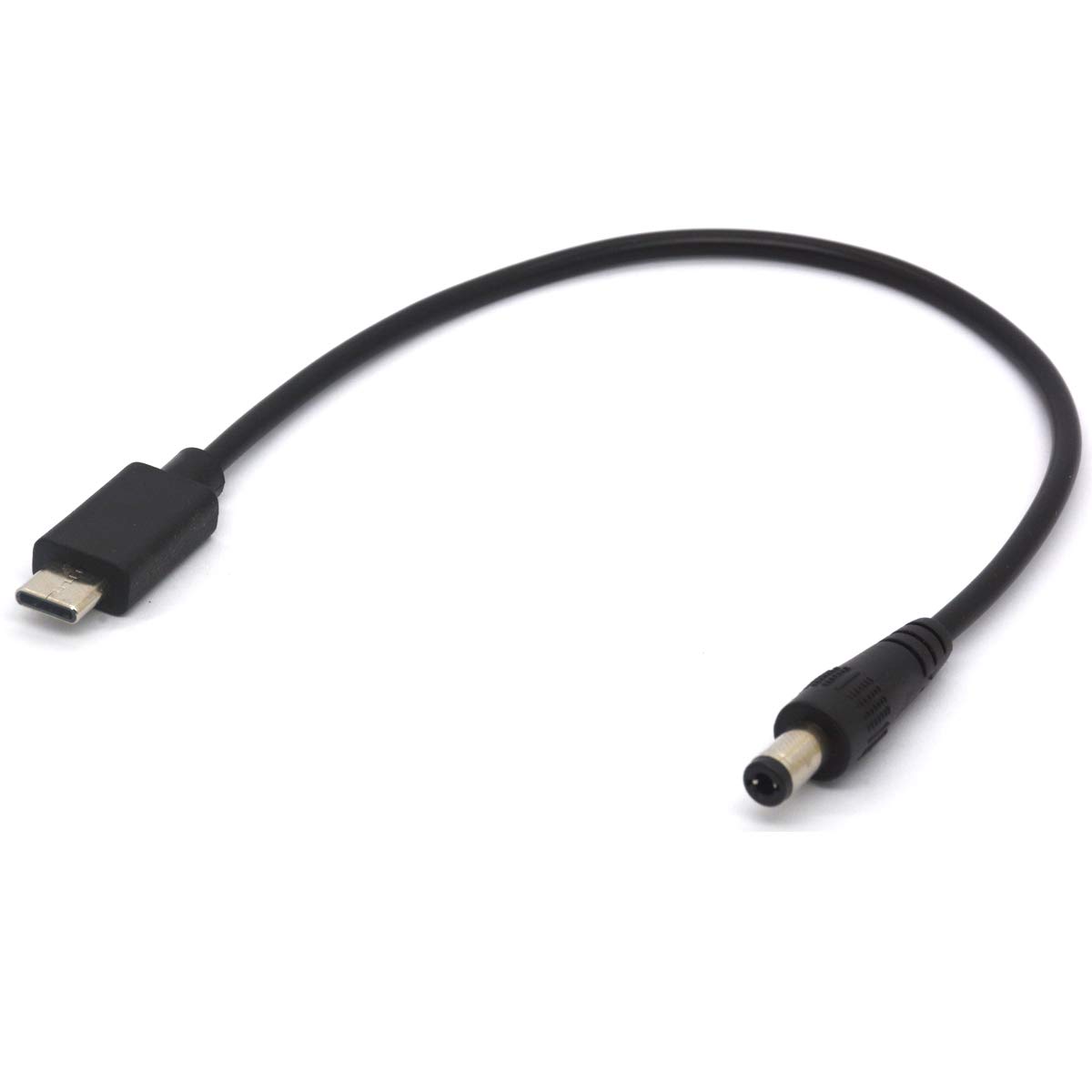 HUHANGGod USB Type C to DC Cable - 22cm, Black, USB-C Male to DC 5.5 x 2.5mm Male, For Apple New Macbook