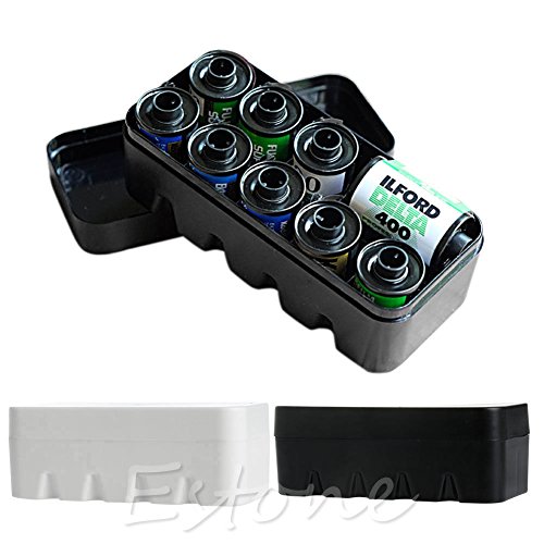 Amrka 35mm Film Case for 10 Rolls 135 120 Hard Plastic Boxs, Black