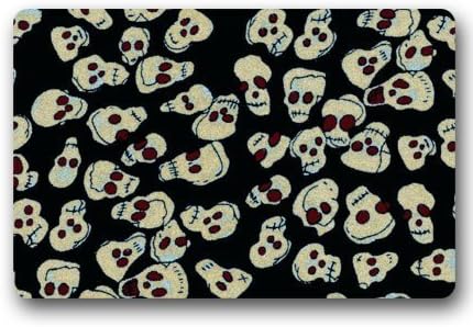 Shower Curtain pillow Top Fabric &amp; Non-Slip Rubber Indoor/Outdoor Doormat Door Mats - Cool Sexy Red Lips Kiss Art Floor Mat Rug for Home/Office/Bedroom 15.7x23.6 inches