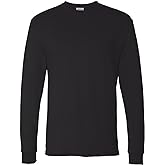 Hanes Men's Essentials Long-Sleeve T-Shirt, Crewneck Cotton T-Shirts for Men, 2-Pack