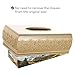 Creative Scents Shannon Rectangular Tissue Box Cover, Decorative Bath Tissues Paper Napkin Holder- Resin Rectangle Napkins Container- Durable Bottom Slider- for Elegant Bathroom Décor