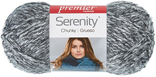 Deborah Norville Serenity Chunky Heathers Yarn, Smoke, 3 Pack