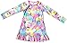 Big Girls Emojis Design Long Sleeve Sleep Gown/Nightgown Light Fleece Sleepwear Pajamas (Small) 6/6X