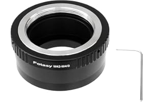 Fotasy Adjustable M42 Lens to M43 Adapter, 42mm screw Mount to MFT, fits Olympus E-PL8 E-PL9 E-M1 E-M5 E-M10 I II III E-PM2 E-PM1 Pen-F E-M1X/ Panasonic G7 G9 GF8 GH5 GX7 GX8 GX9 GX85 GX80 G90 G91
