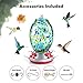 Muse Garden Glass Humming Bird Feeders for Outdoors - 27OZ Blown Glass Hummingbird Feeder - Unique Gift for Mom Gardeners Women, Outdoors Hanging Garden Decor, Includes Ant Moat & Brush, Starry Night
