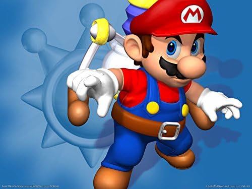 Super Mario Sunshine Game Silk Wall Art Poster Print - 13x20 inch (33x50cm)