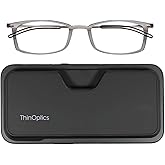 Always With You ThinOptics Reading Glasses - Ultra Thin and Lightweight Readers with Case - MagSafe Compatible