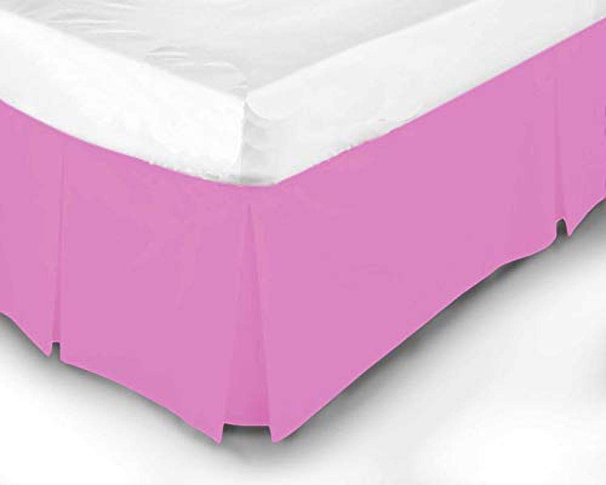 Lawrance Caprino LC Plain PERCALE 180thread Base valance sheet Plates(Double, Baby Pink)