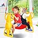Costzon Rider Swing with Hangers, Wind Rider Glider Swing for Kids Playground (Back to Back Rider Swing for 2 Kids)
