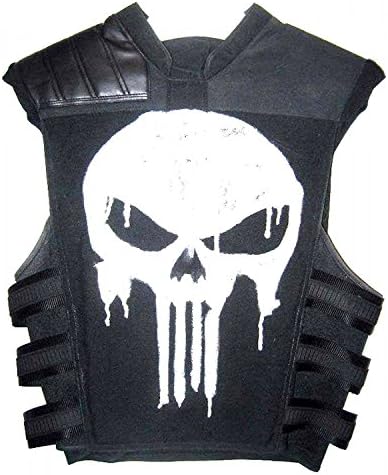 Thomas Jane Punisher Tactical Black 100% Real Leather Vest (XX-Large)