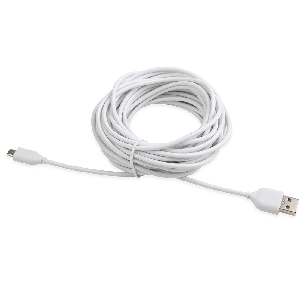 Smays 2Pack 25ft USB to Micro USB Extension Power Cable Compatible for