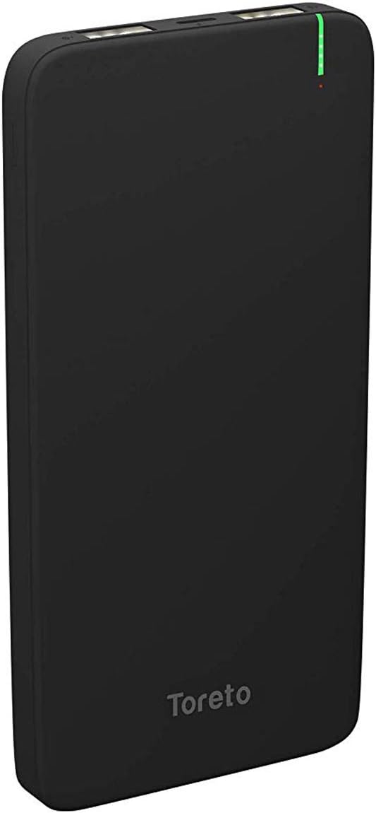 Toreto Verve 10000mah Lithium Ion Powerbank for Smartphone, Ipad and Laptops (Black, TOR-38)