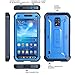 Galaxy S5 Active Case, SUPCASE Unicorn Beetle PRO Series Full-body Hybrid Case with Screen Protector (SM-G870A Water and Shock Resistant Version Smartphone), Blue/Blue Dual Layer +impact Resistant