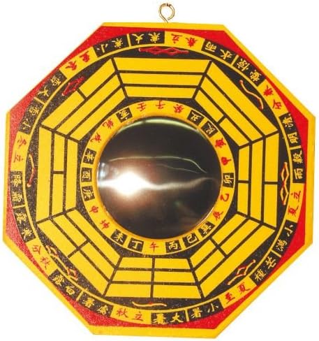 Chines. Concave Bagua Mirror 15 cm Wood