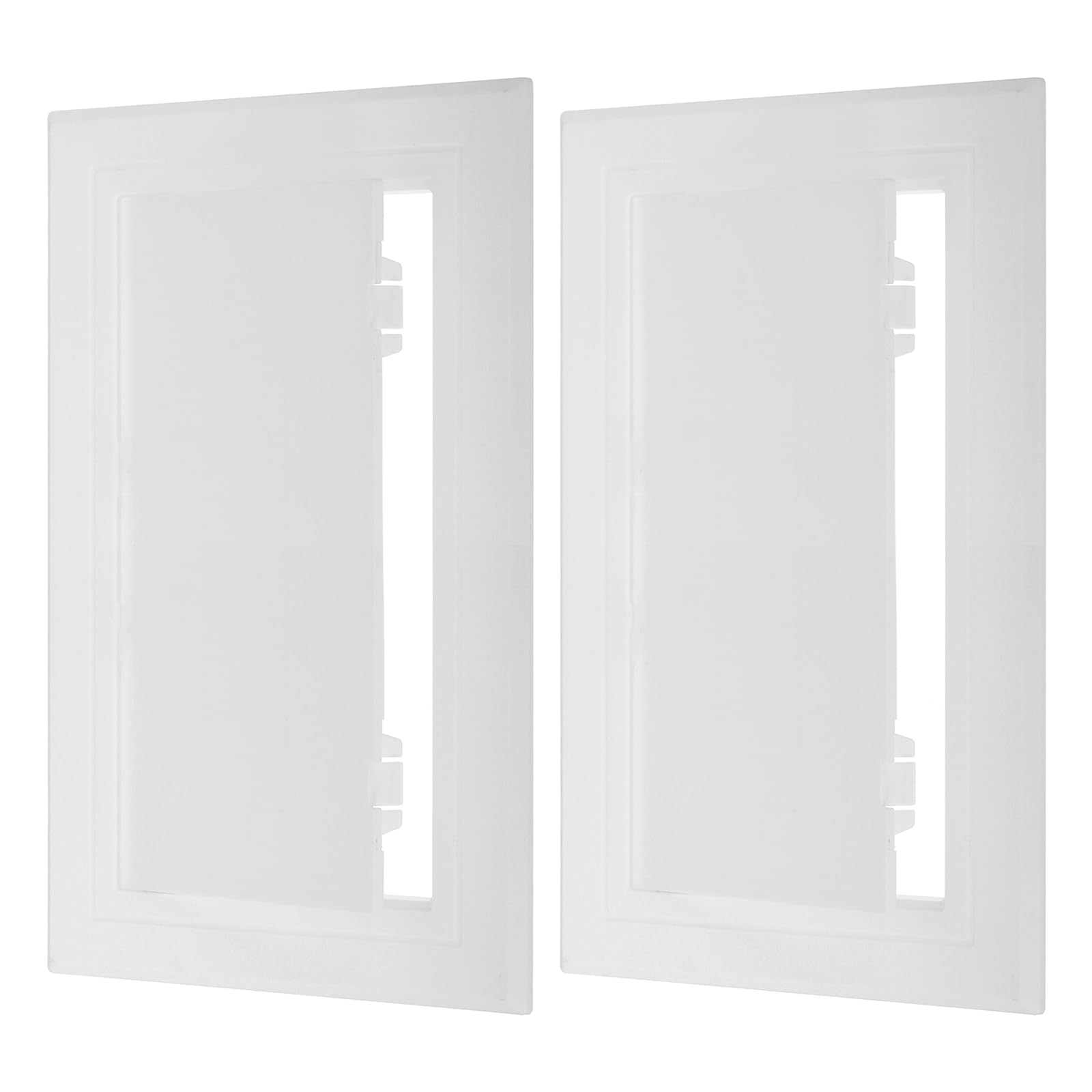 PATIKIL 12x6 inch(295x145mm) Removable Hinged Access Panel, 2 Pcs ABS Plumbing Access Doors Easy Wall Hole Cover for Drywall Plumbing Electrical Cables Wiring, White