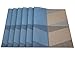 AMZMOO Placemats,placemats for Dining Table Set of 6,Placemats for Table Woven Vinyl Kitchen Placemats,Dining Table Mat Anti-Slip,Heat Insulation PlaceMat,Table Mats Set of 6 (Blue+Brown)
