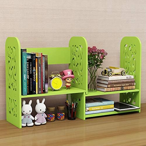 Bookshelf-Creative Computer Desk Bookshelf Bookcase Simple Shelf Green