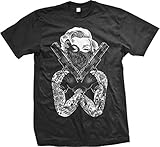 Gangster Marilyn Monroe Tattoos Guns - Mens Cotton T-Shirt
