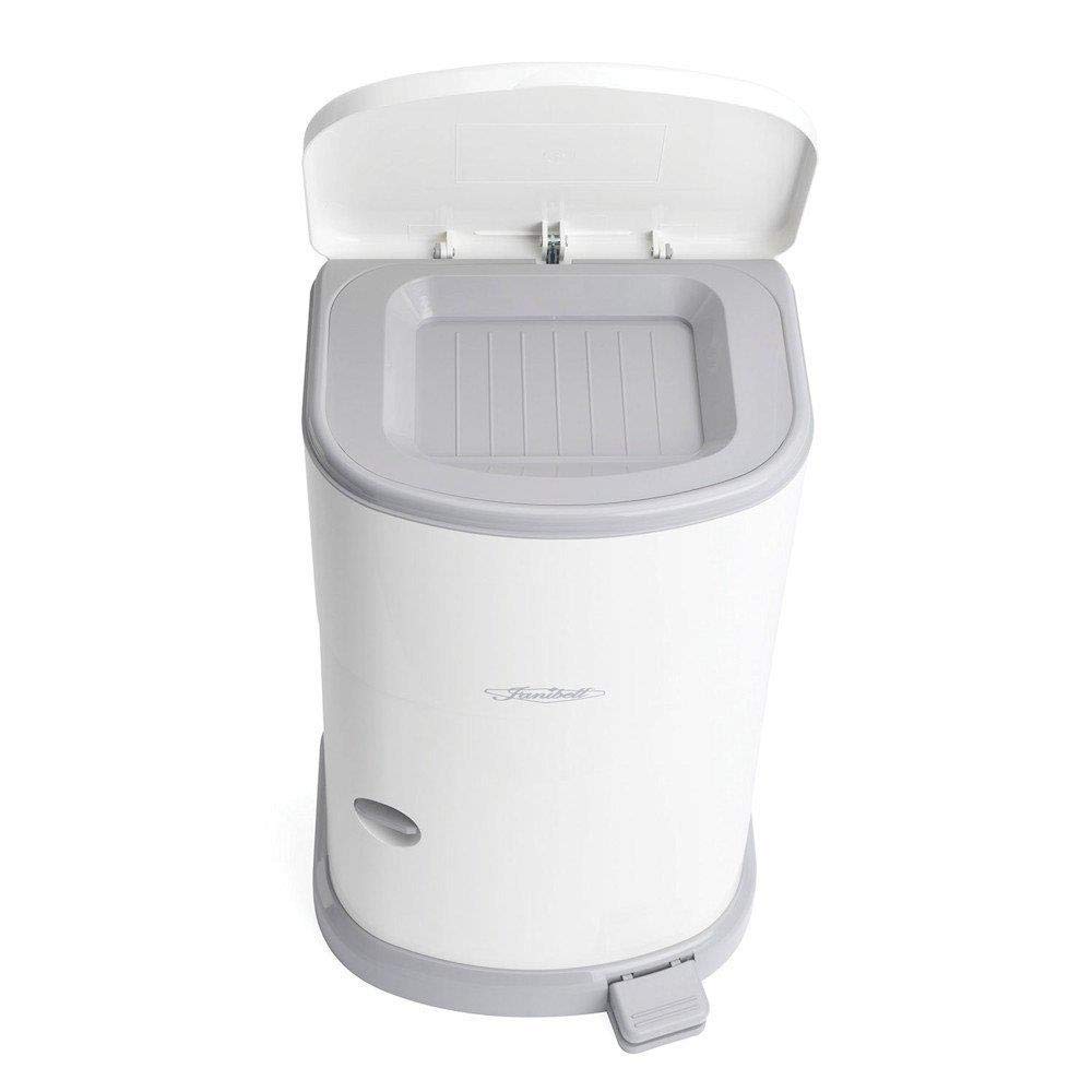 Akord Slim Incontinence Disposal System with Odor Lock, Discrete Style, White, 20" H X 11" W X 9.5" D