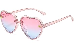 WZWLKJ Heart Shaped Bee Cute Fashion Sunglasses for kids UV 400 Protection Outdoor Beach Holiday