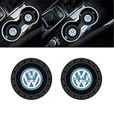 Auto sport 2.75 Inch Diameter Oval Tough Car Logo Vehicle Travel Auto Cup Holder Insert Coaster Can 2 Pcs Pack Fit Volkswagen Accessory