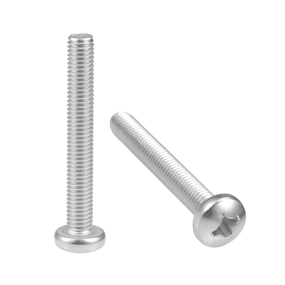sourcing map M8x60mm Machine Screws Pan Phillips Cross Head Screw 304 Stainless Steel Fasteners Bolts 8Pcs