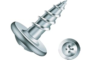 #8 x 1/2" Wood Screw 100Pcs Alloy Steel Standard Thread Truss Head Fast Self Tapping by SG TZH