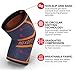 Compression Knee Sleeve - Best Support Brace for Arthritis, Basketball, Running, Crossfit, Weightlifting, Meniscus Tear Injury, ACL, MCL, Joint Pain Relief for Men Women (Orange -Black, Medium)