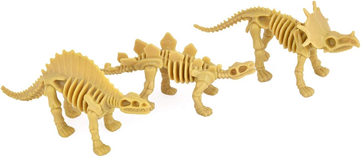 SCSpecial 12 Pieces Dinosaur Fossils for Kids Assorted Dino Bones Skeleton Toy Figures PVC Made for Science Play Rewards Dino Sand Dig Party Favor - Image 5