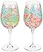 Lilly Pulitzer Acrylic Wine Glass Set, Spot Ya, Pink, Pack of 2