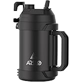 Arslo Sports Water Jug - Gallon Water Bottle - Large Insulated Stainless Steel Bottle for Gym, Workouts, Basketball, Football, Soccer - Keep Water Cold for Up To 24 Hours - 108 Ounce (Black)