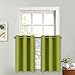 NICETOWN Fresh Green Curtains for Window - Easy Care Home Decor Curtain Panels with Grommet-Top (29W by 36L + 1.2 inches Header, Fresh Green, 2 Panels)
