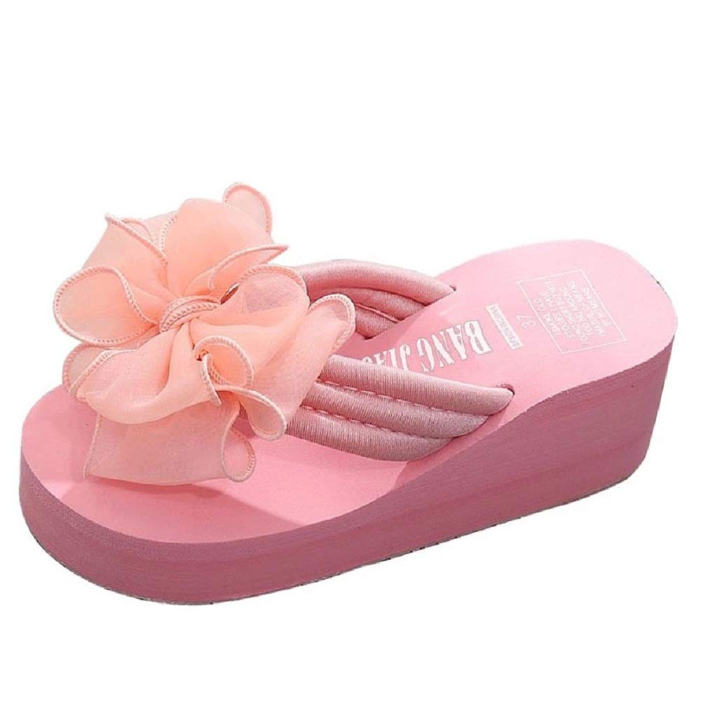 big flower flip flops