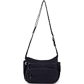 Trendy Nylon Crossbody Bags for Women,Multi-Pocket Shoulder Handbag Lightweight Sling Hobo Bag Roomy Travel Crossbody Purses