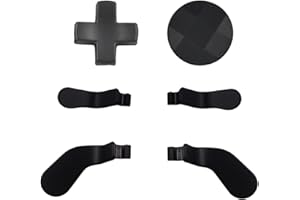 ALOVEXIONG 6Pcs Elite Controller Metal Paddles and D-Pad Replacement for Xbox One Elite Series 2, Stainless Steel Paddles for Xbox One Elite Series 2 Core, Paddles D-Pad Accessories for Xbox Elite Series 1 Black