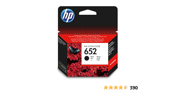HP F6V25AE 652 Black Ink Cartridge: Ink 