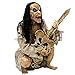 Halloween Haunters Life-Size Seated Zombie Man Guitar Bass Player Musician Rock Band Prop Decoration - Thick Rubber Latex