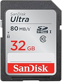 SanDisk 32GB Ultra Class 10 SDHC UHS-I Memory Card Up to 80MB, Grey/Black (SDSDUNC-032G-GN6IN)